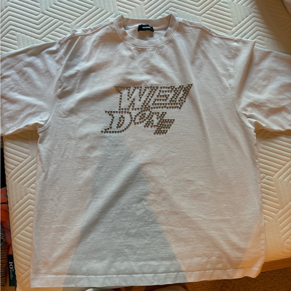 Welldone white rhinestone t shirt